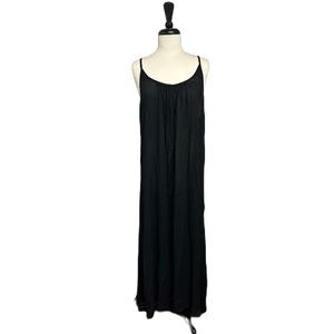 Raviya Swim Cover-up Sz OX Women's Crepe Sleeveless Maxi Dress Black NWT